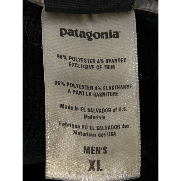 Patagonia Capilene Polartec Base Layer 1/4 Zip Men's Pullover XL Black Pocket - Picture 7 of 10